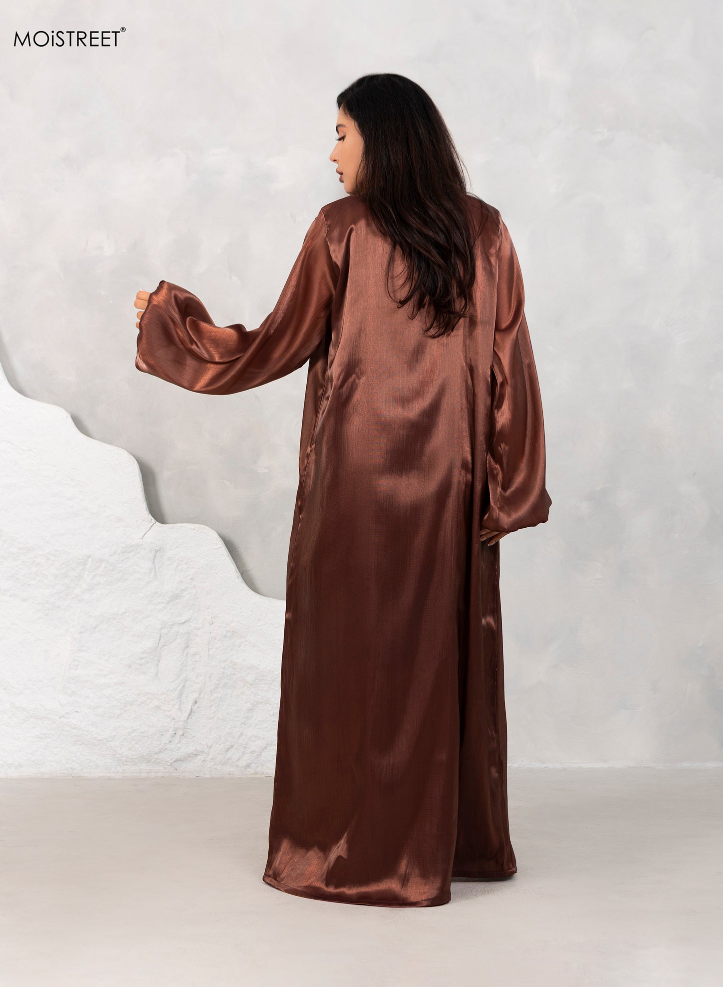 MOiSTREET Rotana Shimmer abaya Set (8841289924835)