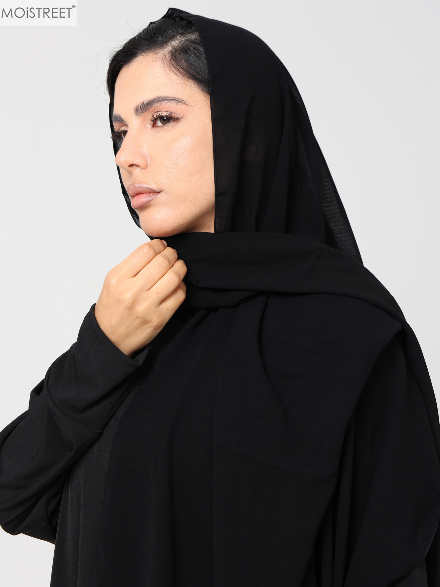 MOiSTREET Black Hijab Chiffon (8843863195875)