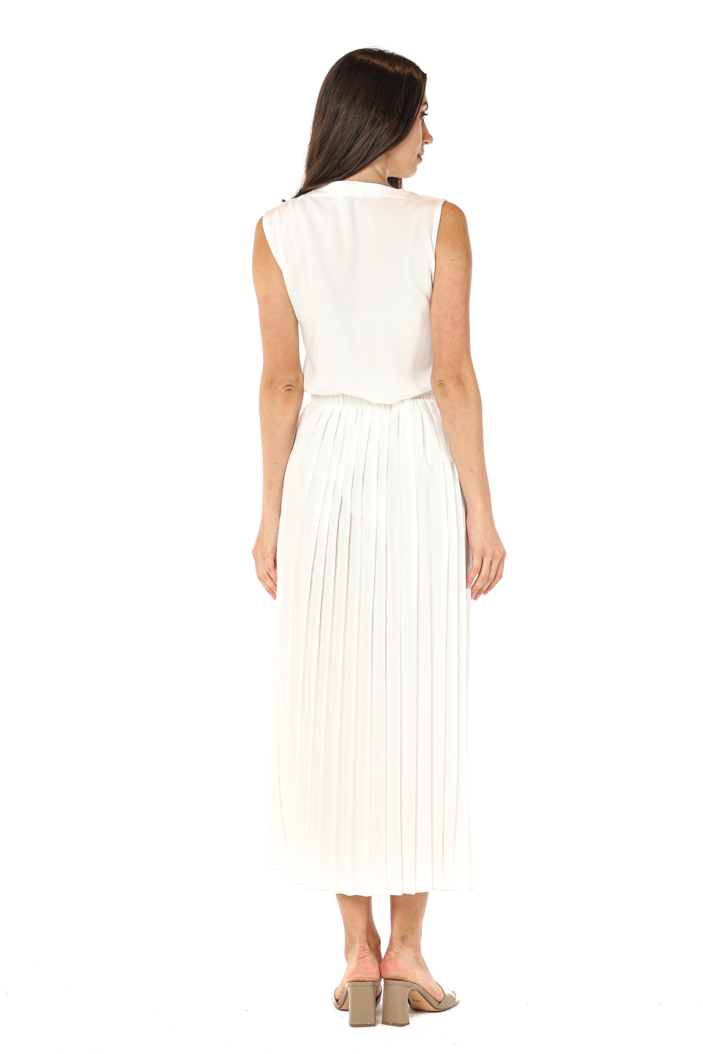 MOiSTREET White Shamua Pleated Skirt (7580629565667)