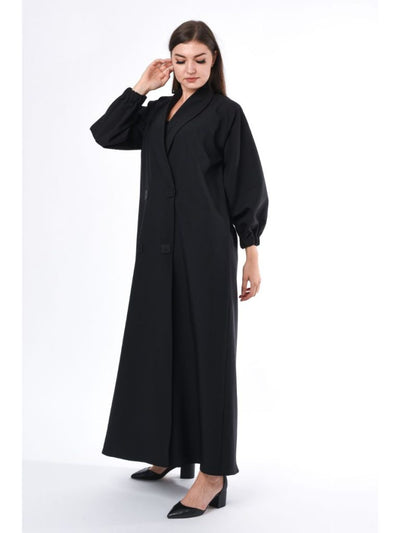 Black Coat Style Abaya (6701404487864)