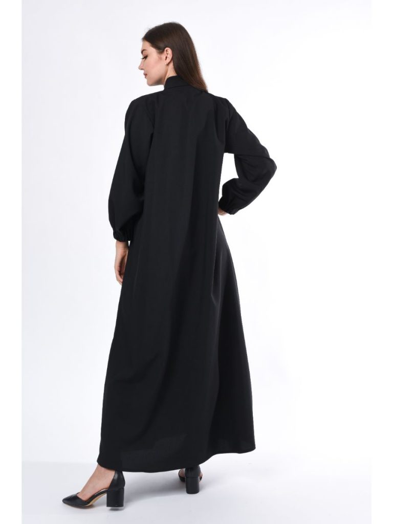MOiSTREET Black Coat Style Abaya (6701404487864)