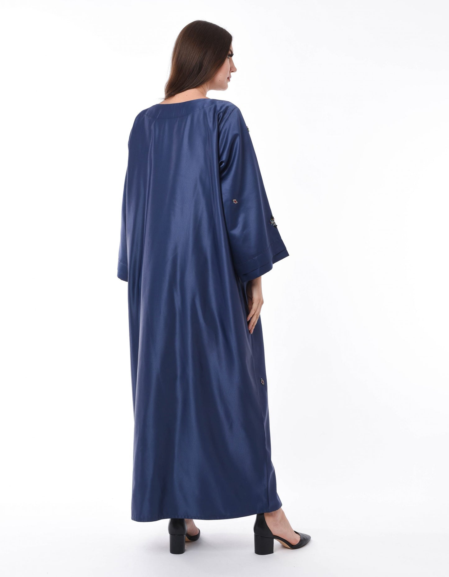MOiSTREET Navy Kaftan with Hand Embroidery (6701406650552)