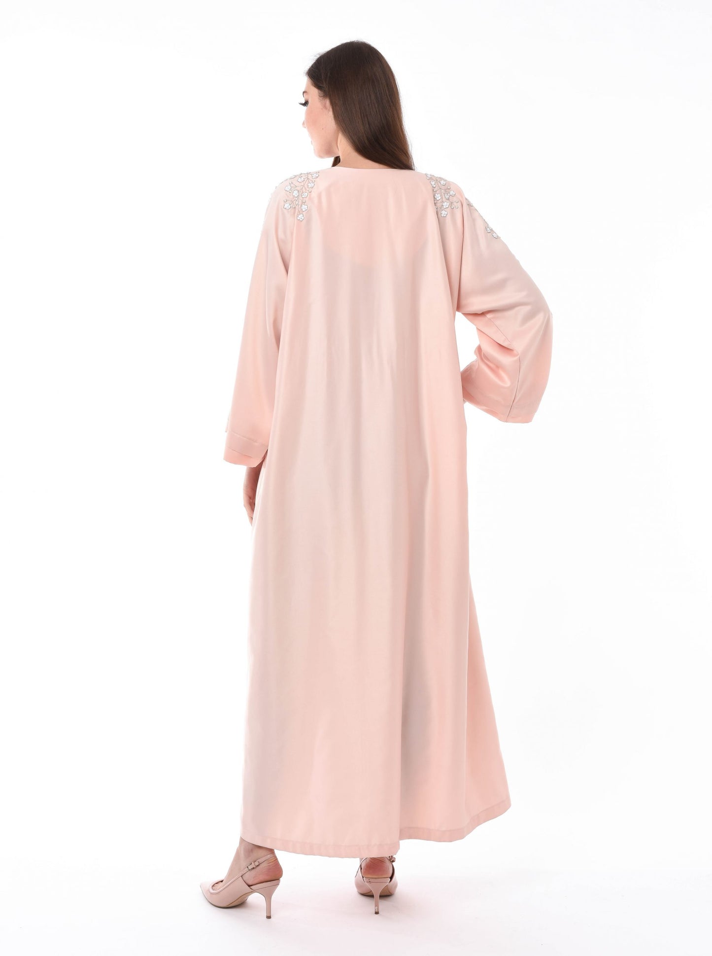 MOiSTREET Pink Kaftan with Hand Embroidery (6701406683320)