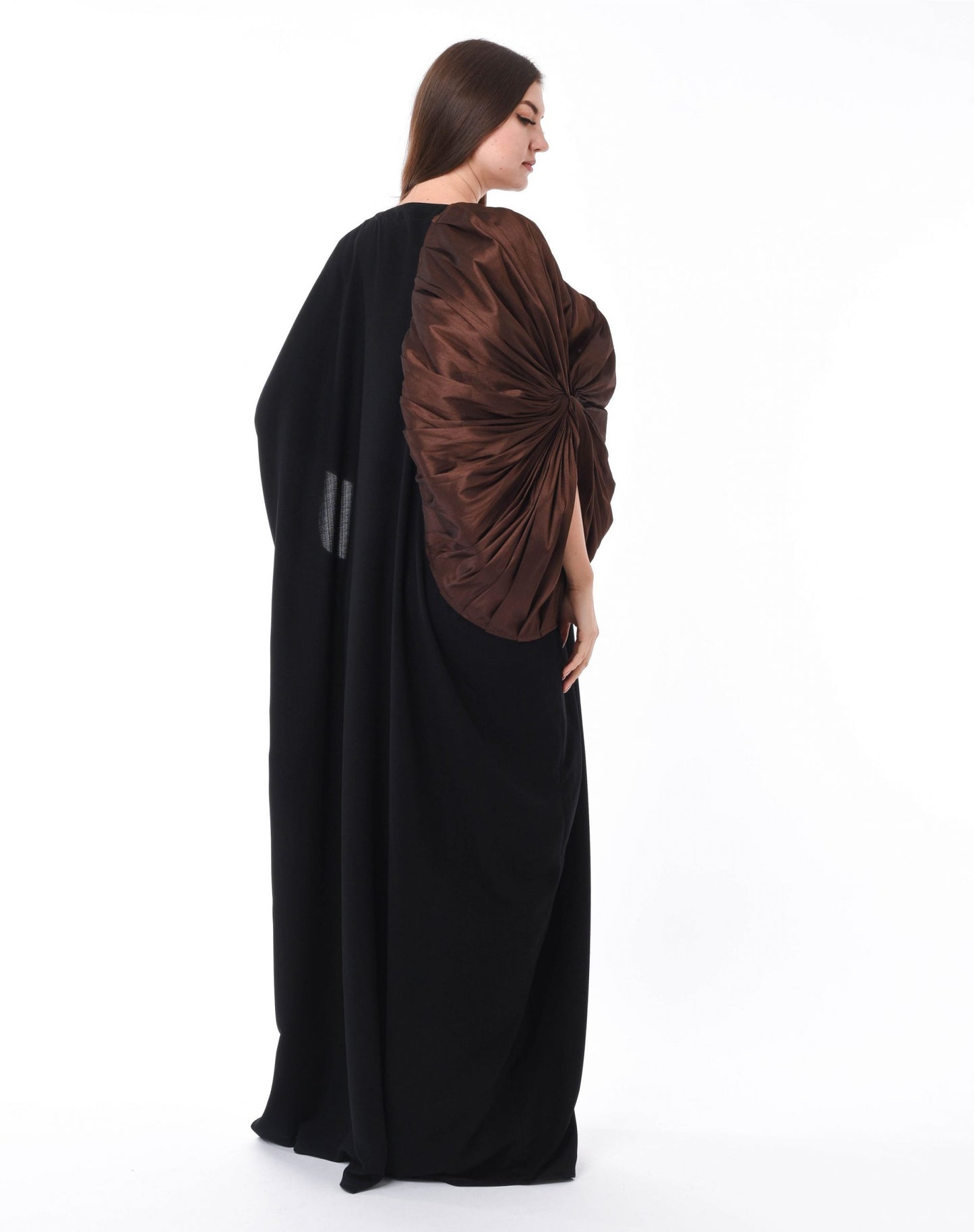 MOiSTREET Uniquely Styled Linen Black Abaya (6701407830200)