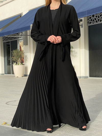MOiSTREET Nida Black Abaya Set with Under Dress & Sheila (6701418741944)