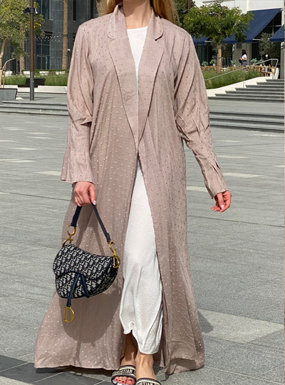 MOiSTREET Linen Abaya Set with Under Dress & Sheila (6701419167928)