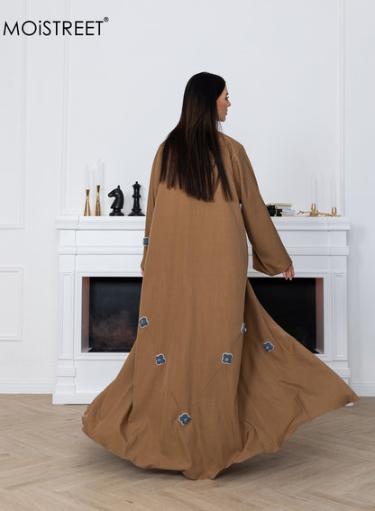 MOiSTREET Melange Embroidery Abaya (8773550964963)