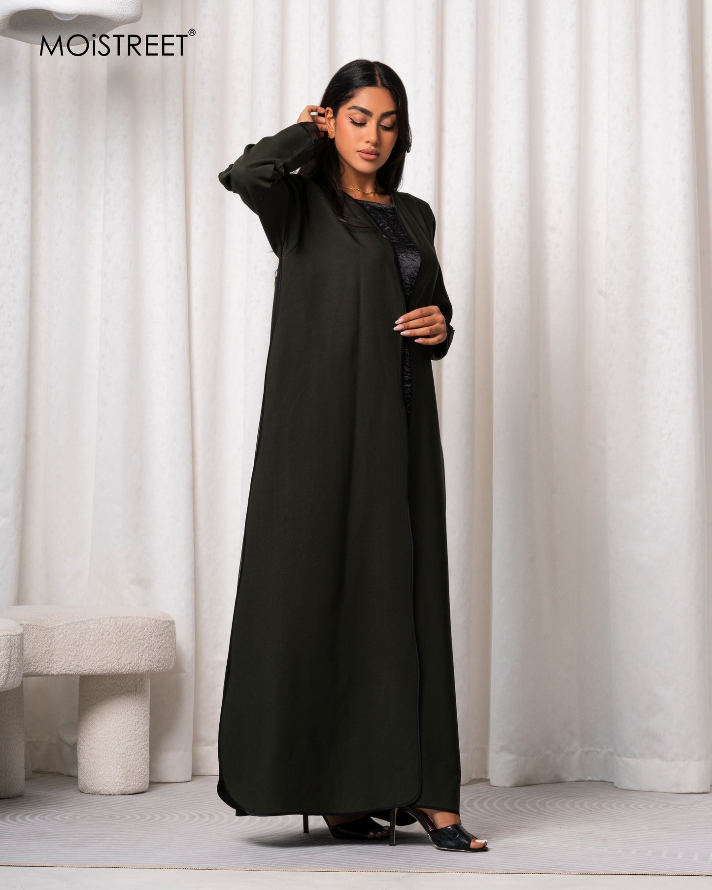 MOiSTREET Handmade Victoria Satin Abaya (8679056965859)