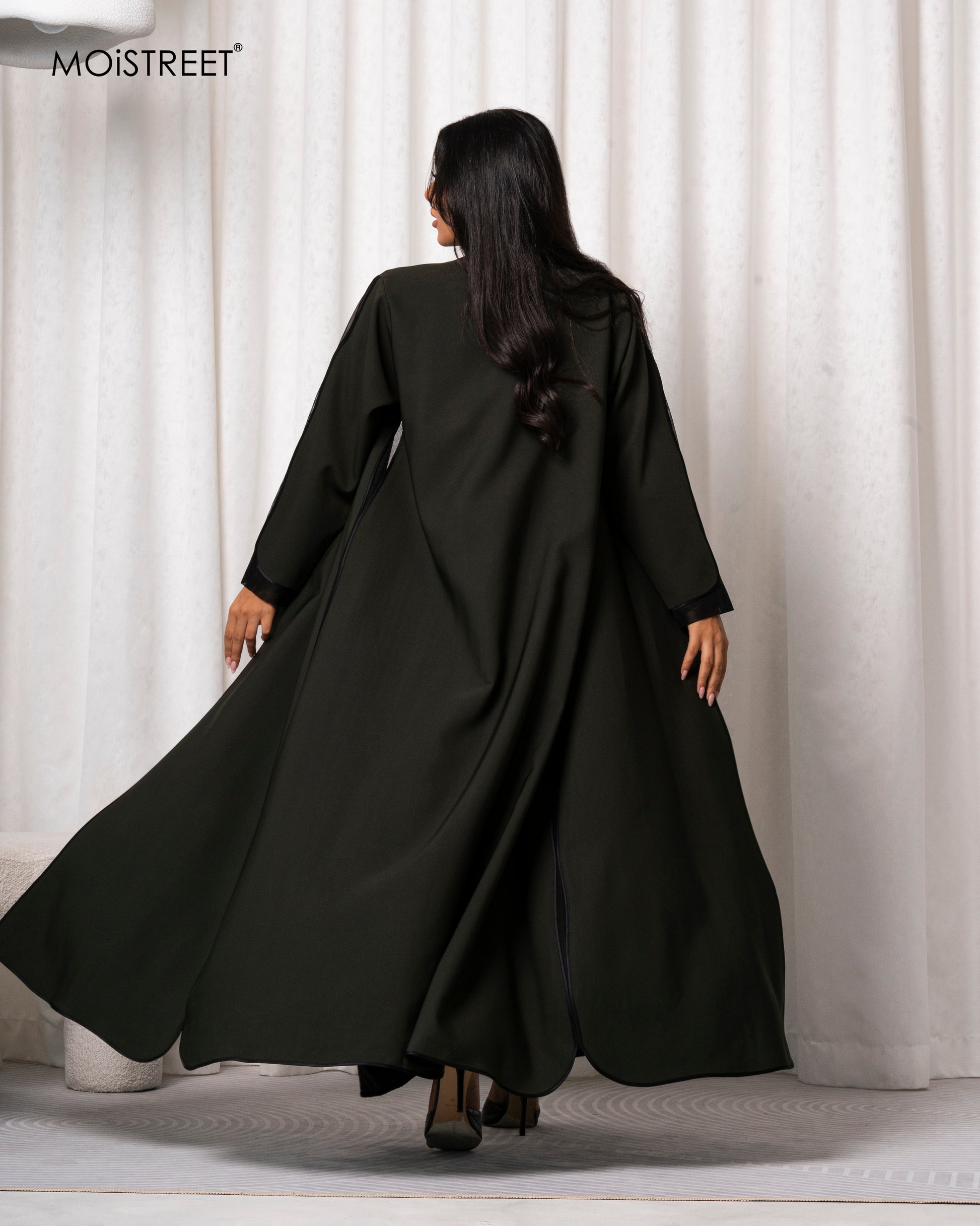 MOiSTREET Handmade Victoria Satin Abaya (8679056965859)