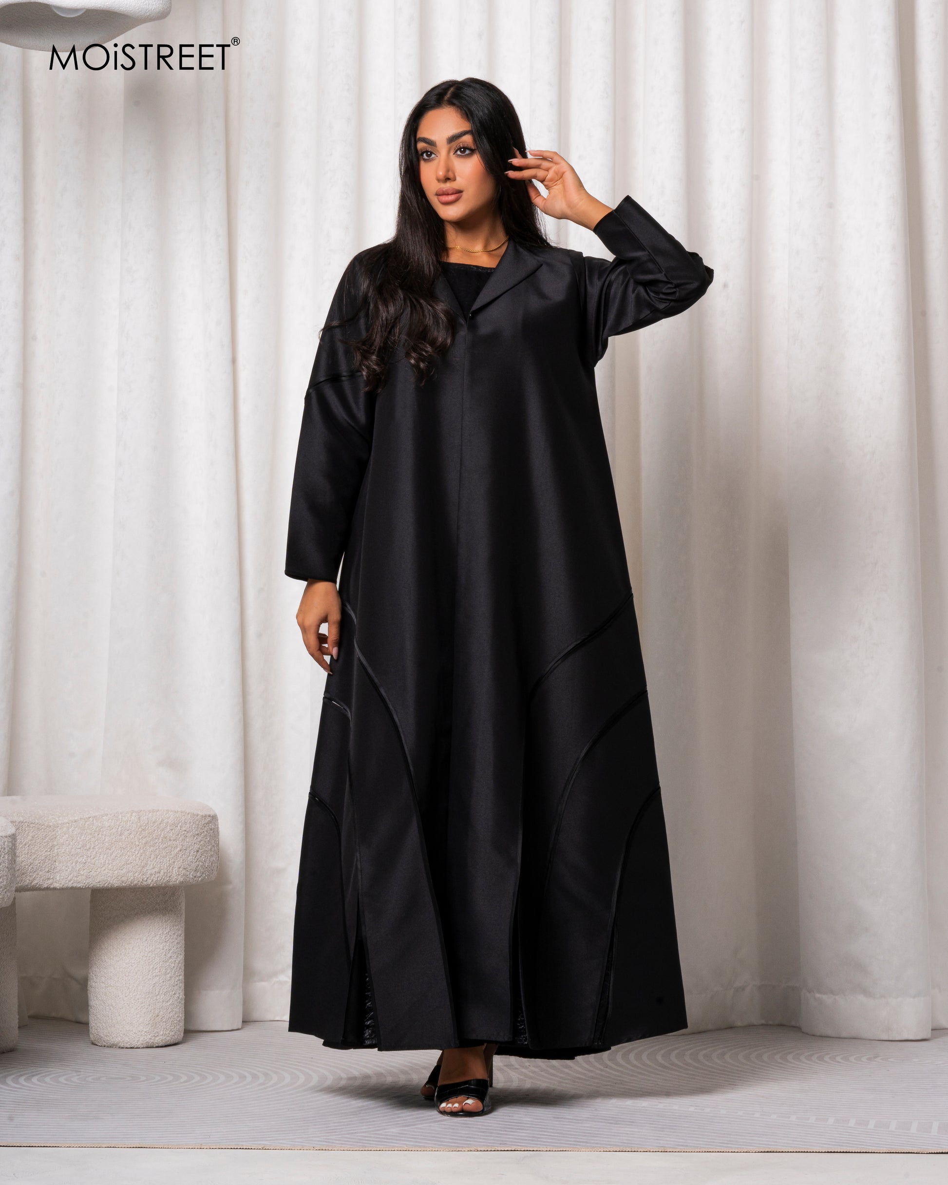 MoiSTREET Handmade Barbie Crepe Abaya (8679111622883)