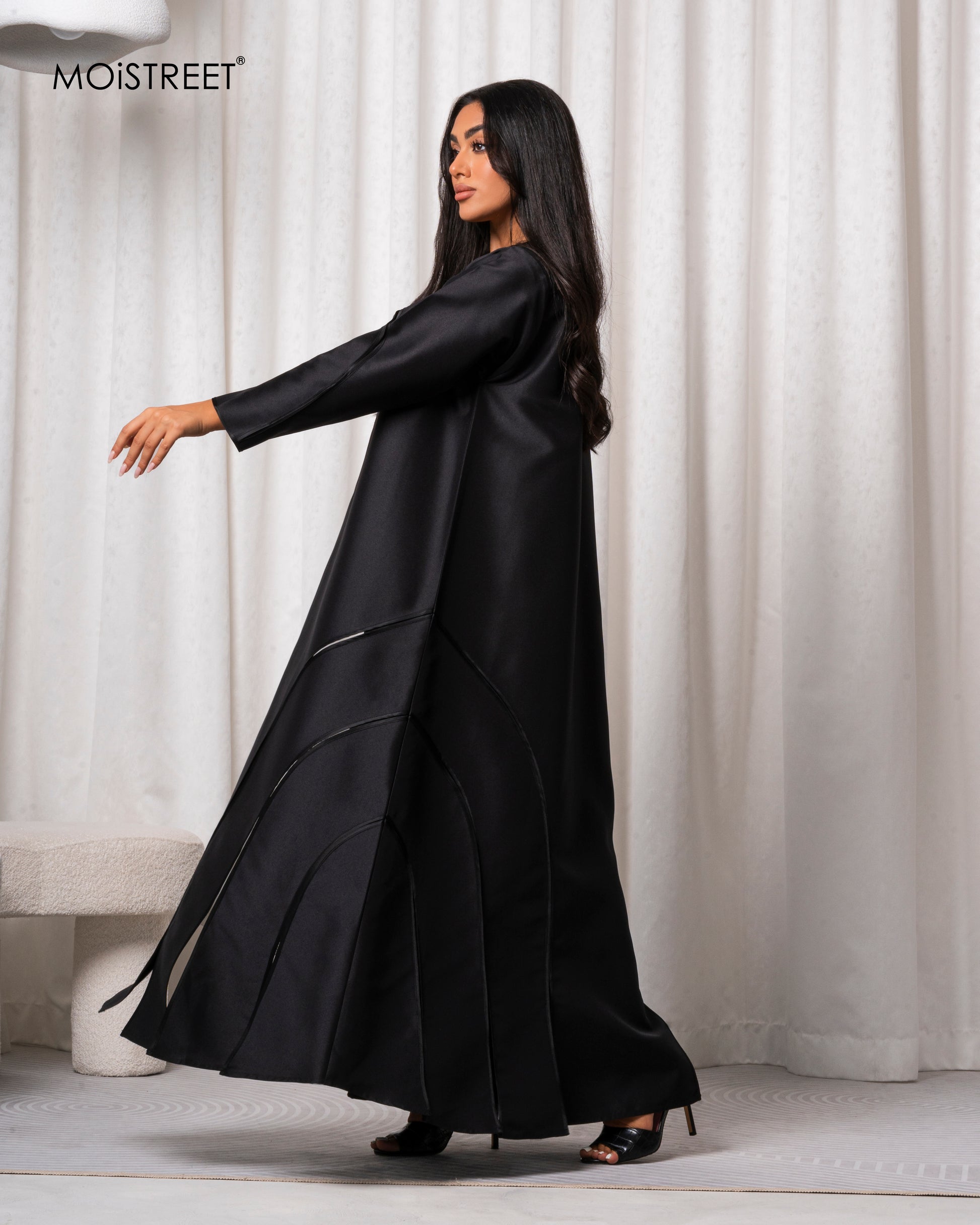 MoiSTREET Handmade Barbie Crepe Abaya (8679111622883)