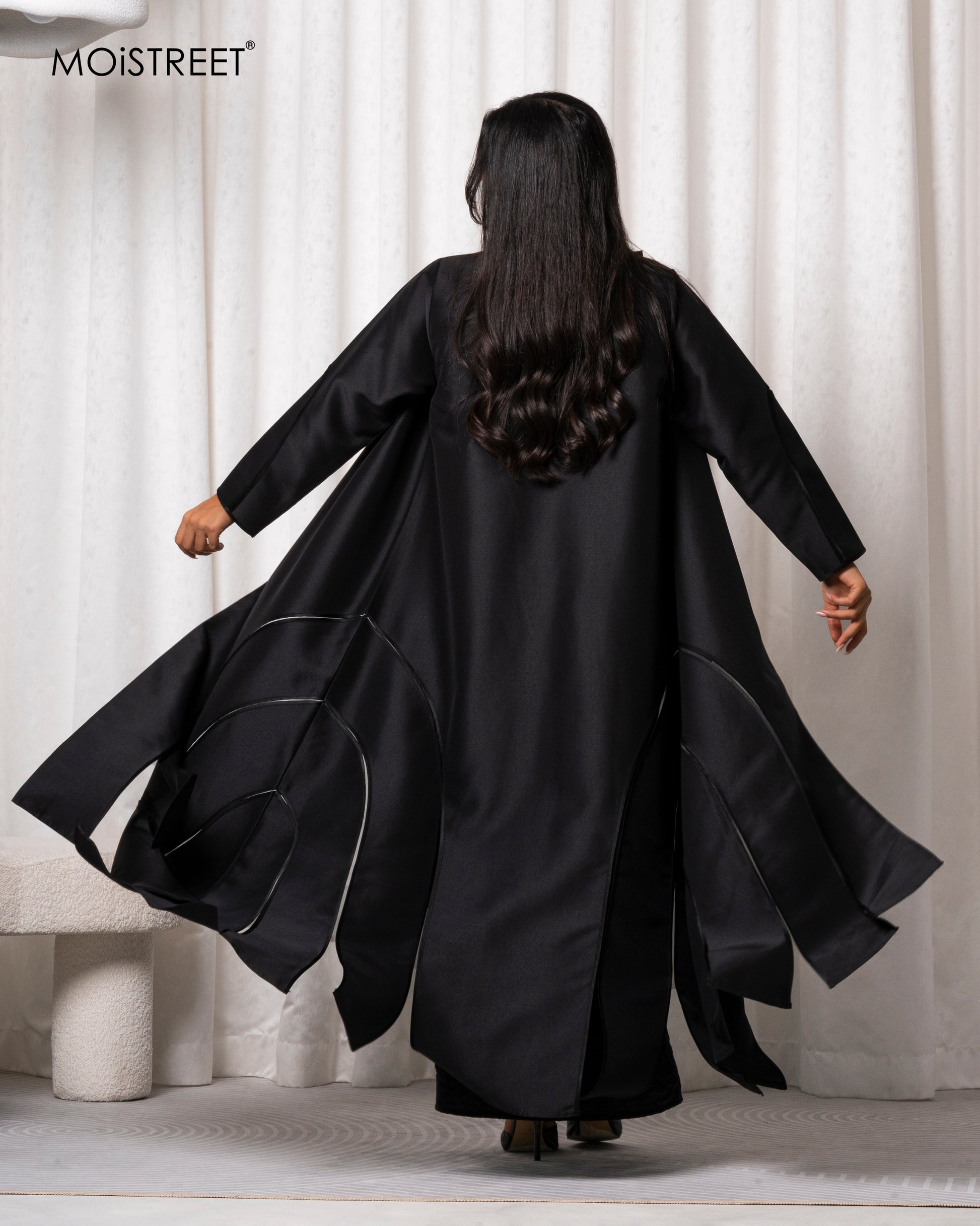 MoiSTREET Handmade Barbie Crepe Abaya (8679111622883)