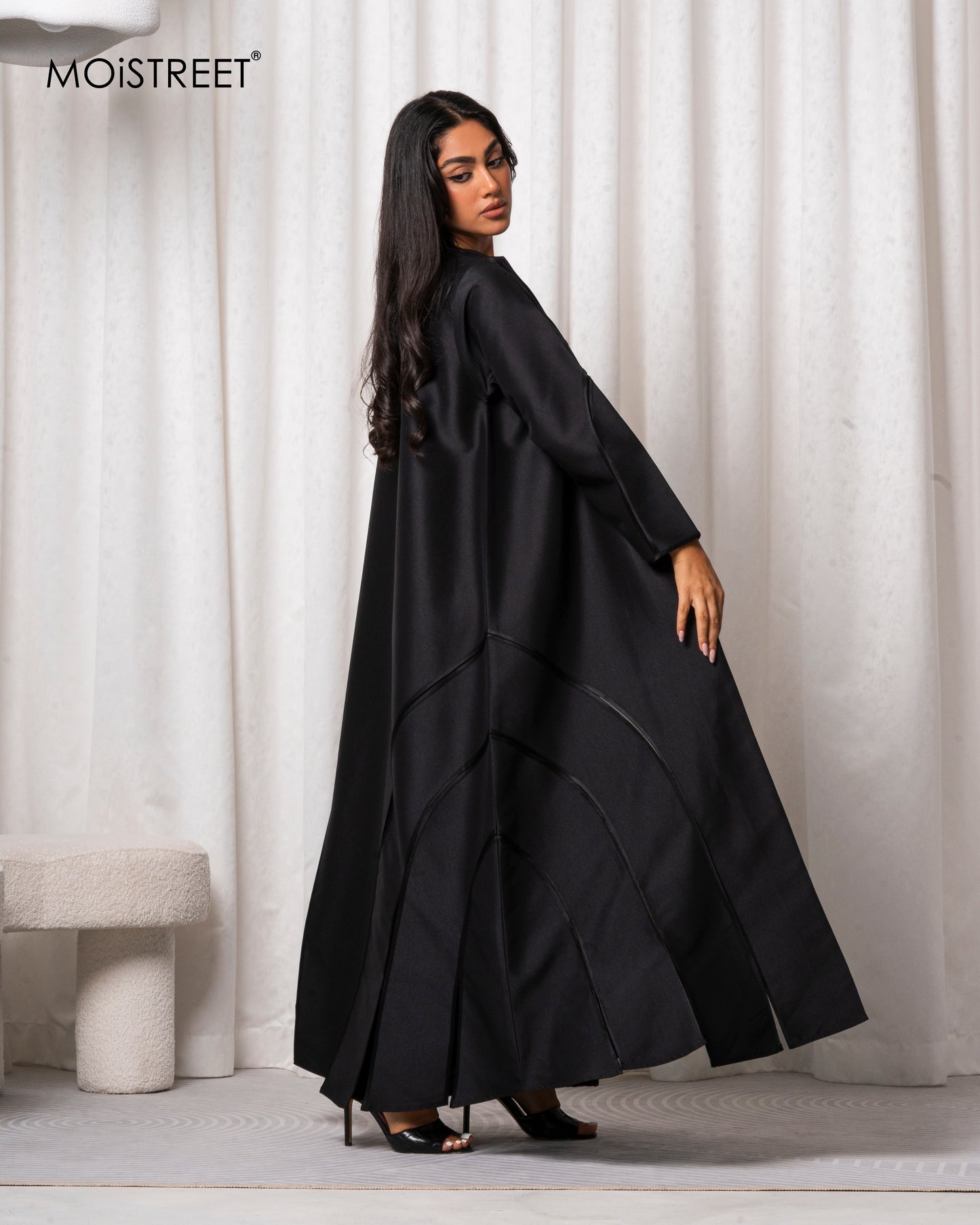 MoiSTREET Handmade Barbie Crepe Abaya (8679111622883)