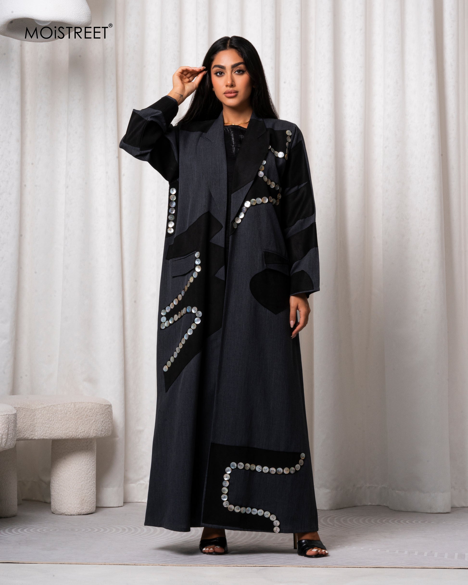 MOiSTREET Handmade Melange Abaya (8679015743715)