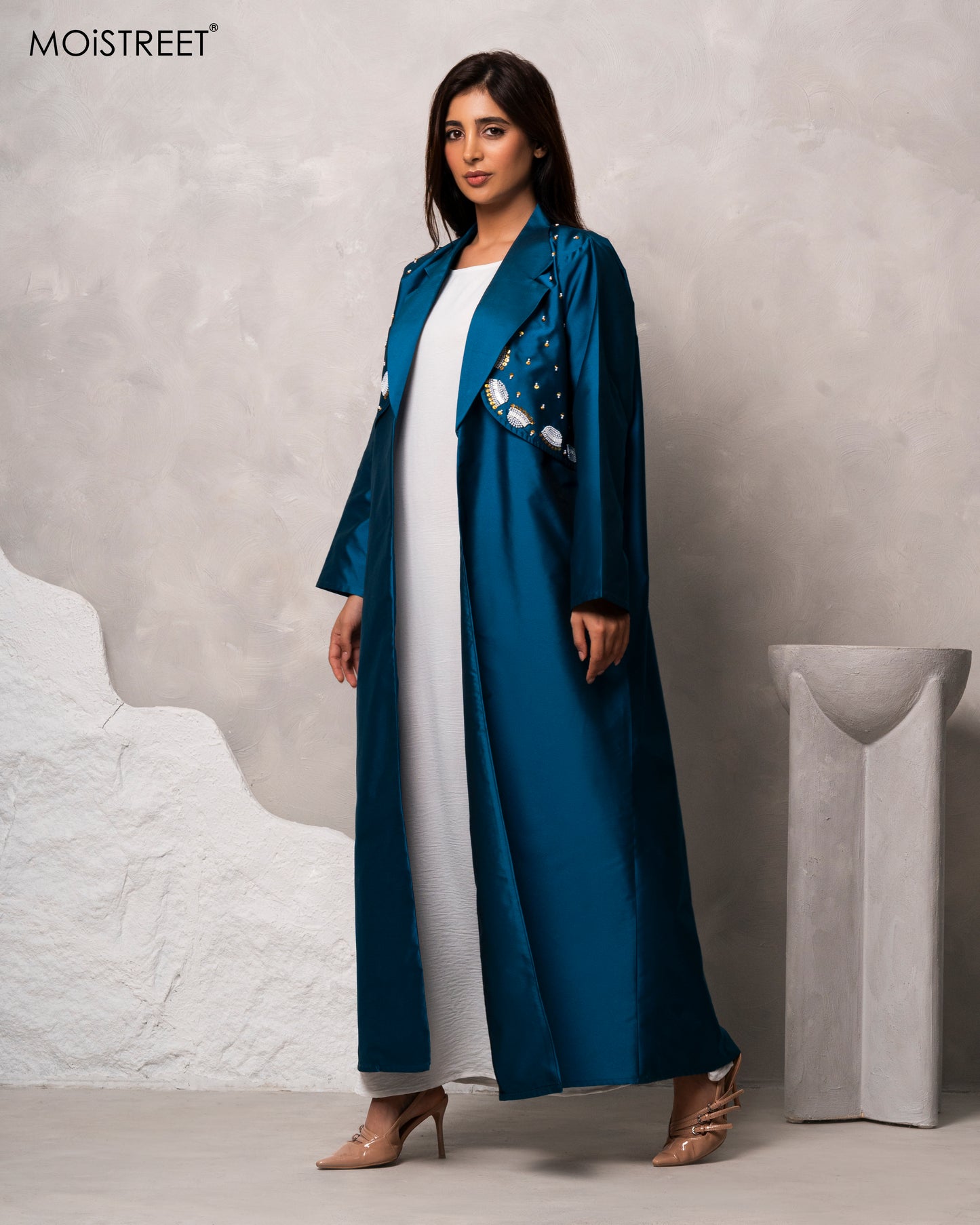 MOiSTREET Handmade Victoria Satin Tiffany Abaya (8679063716067)