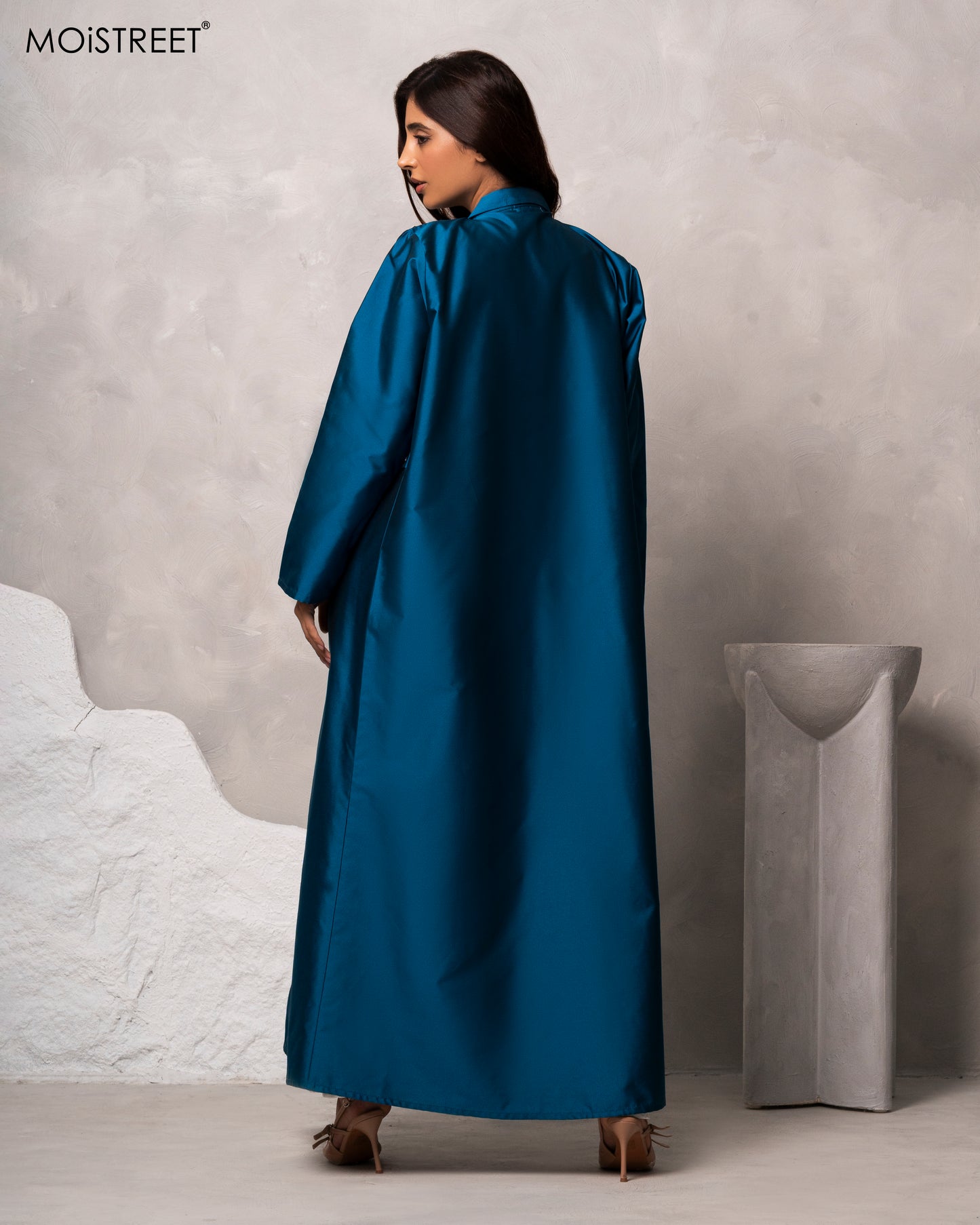 MOiSTREET Handmade Victoria Satin Tiffany Abaya (8679063716067)