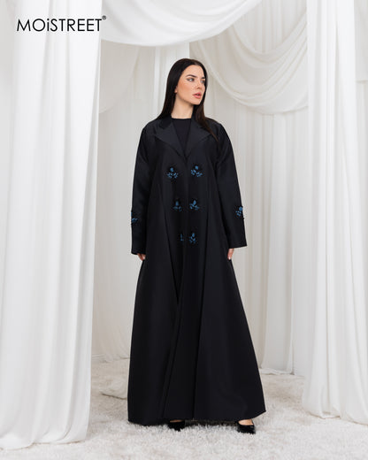MOiSTREET Victoria Satin Handmade  Abaya (8772506648803)