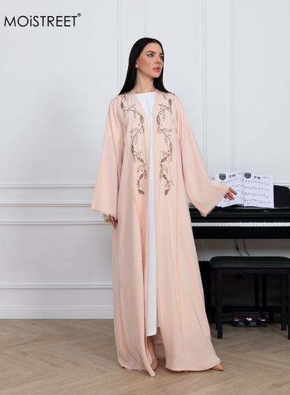 MOiSTREET Nida Embroidery Abaya (8773480284387)
