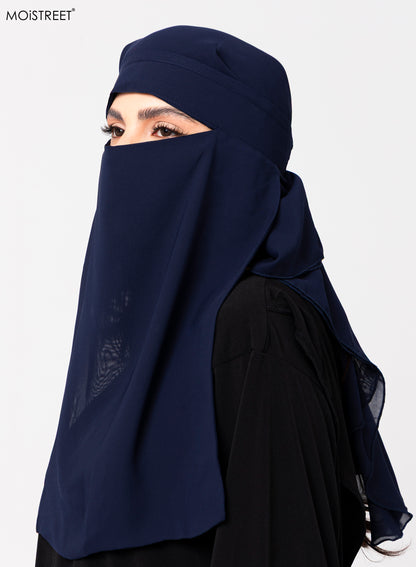 MOiSTREET Niqab Wool Chiffon Blue (8842214736099)