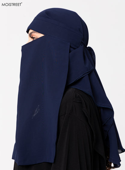 MOiSTREET Niqab Wool Chiffon Blue (8842214736099)