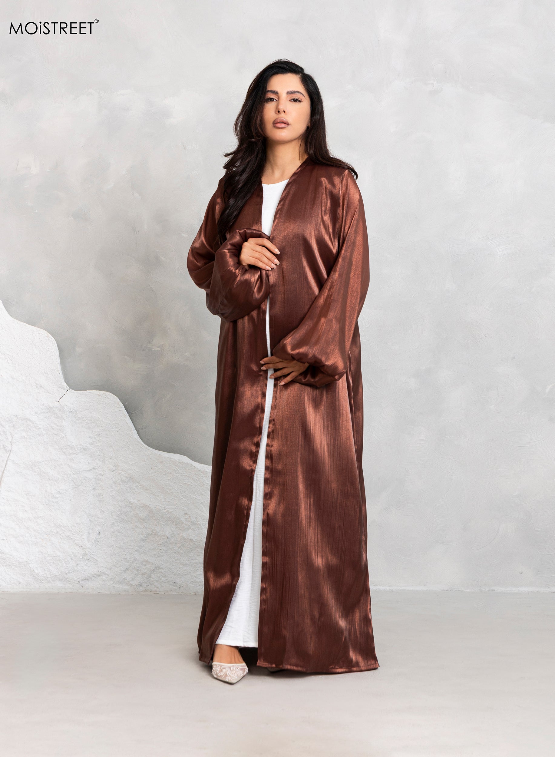 Rotna Mo MOiSTREET Rotana Shimmer abaya Set – Moistreet