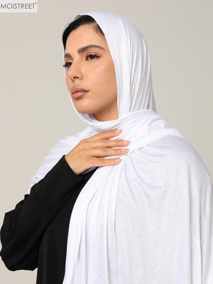 MOiSTREET Hijab White Jersey (8843838062819)