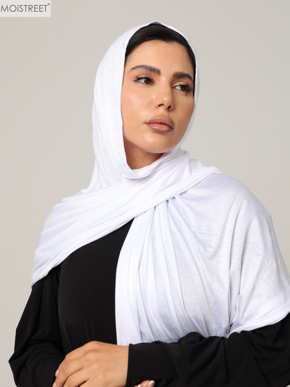 MOiSTREET Hijab White Jersey (8843838062819)