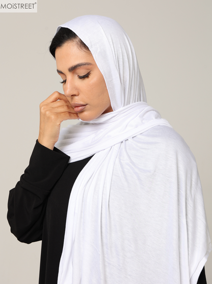 MOiSTREET Hijab White Jersey (8843838062819)