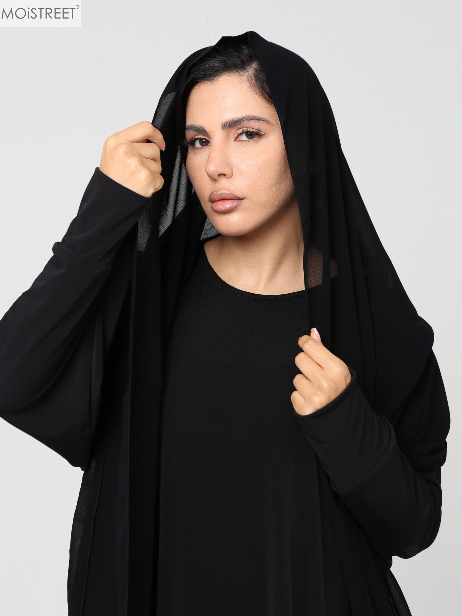 MOiSTREET Black Hijab Chiffon (8843863195875)