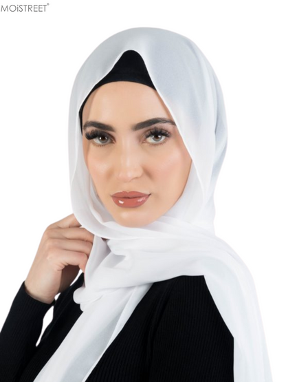 MOiSTREET Hijab Chiffon White (8843857002723)