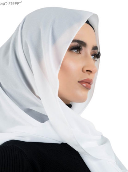 MOiSTREET Hijab Chiffon White (8843857002723)