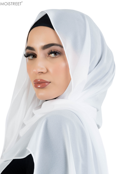 MOiSTREET Hijab Chiffon White (8843857002723)