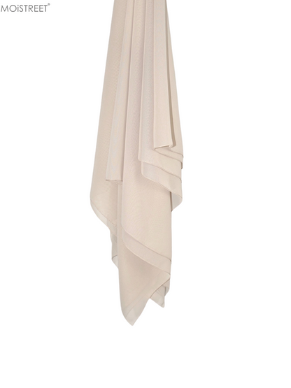 MOiSTREET Hijab Beige Chiffon (8843851923683)