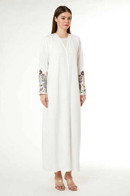 Navy CEY Melange Embroidered Abaya (8102818578659)