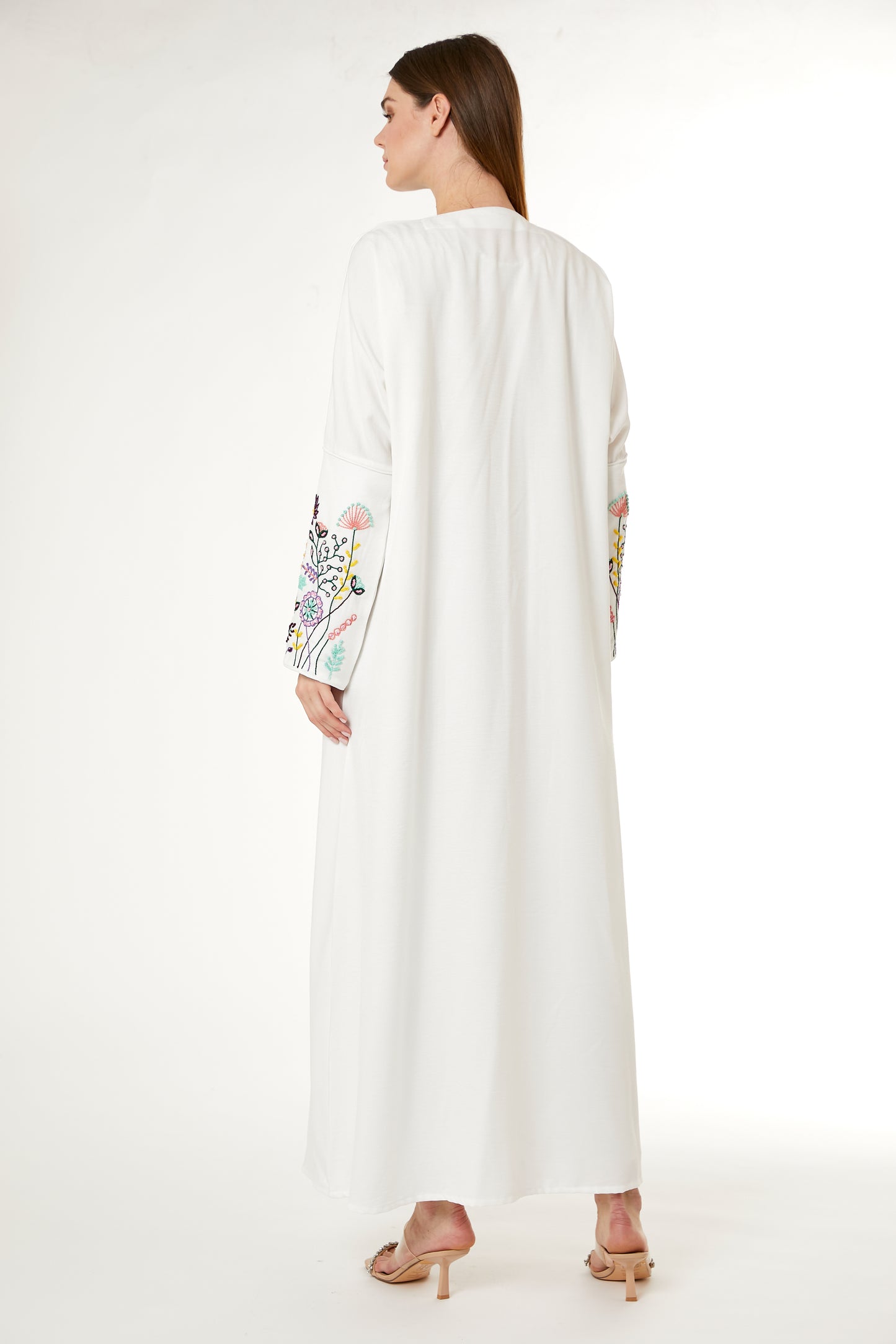 Navy CEY Melange Embroidered Abaya (8102818578659)