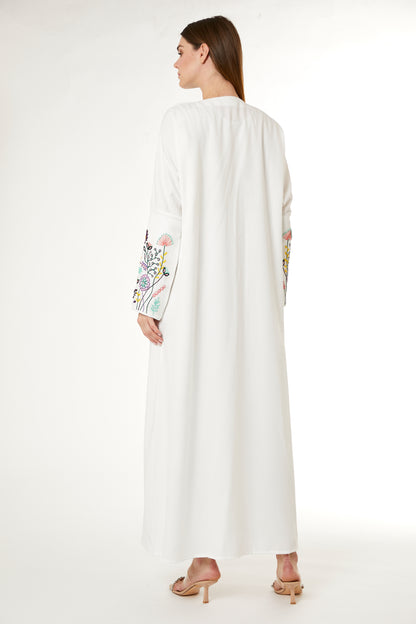 Navy CEY Melange Embroidered Abaya (8102818578659)