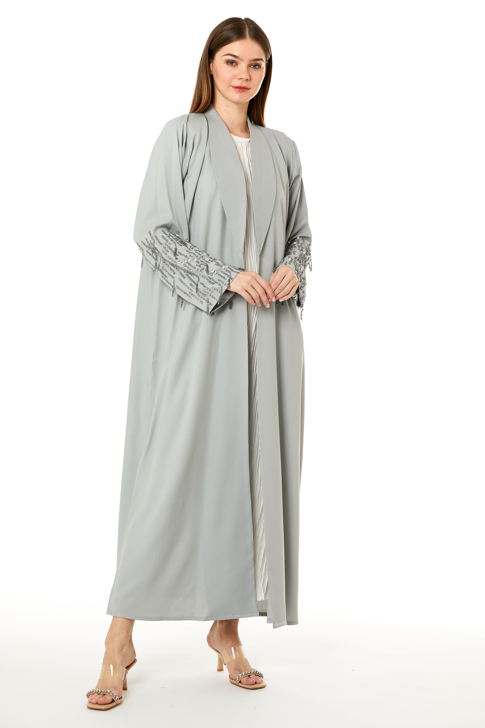 Copy of Purple Korean Nida Hand Embellished Abaya (8102828835043)