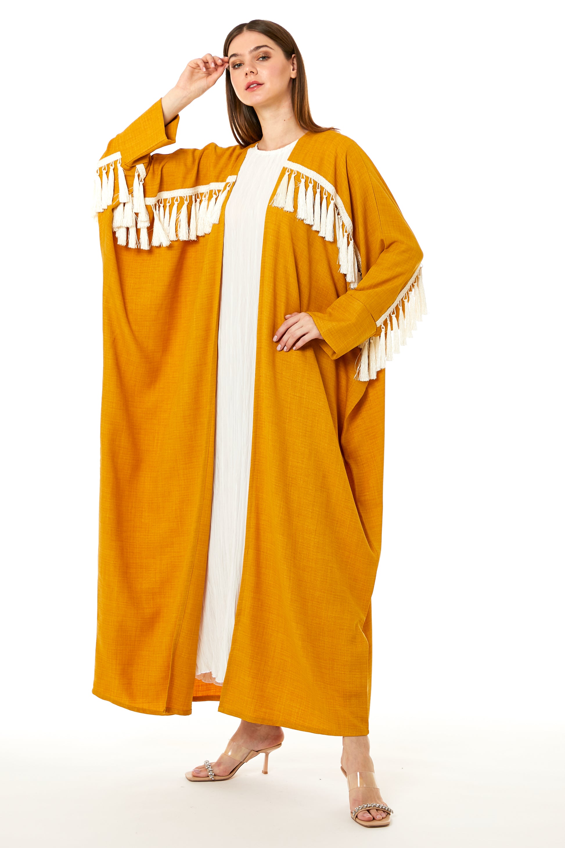 Copy of Rust Orange CEY Melange Abaya (8102830833891)