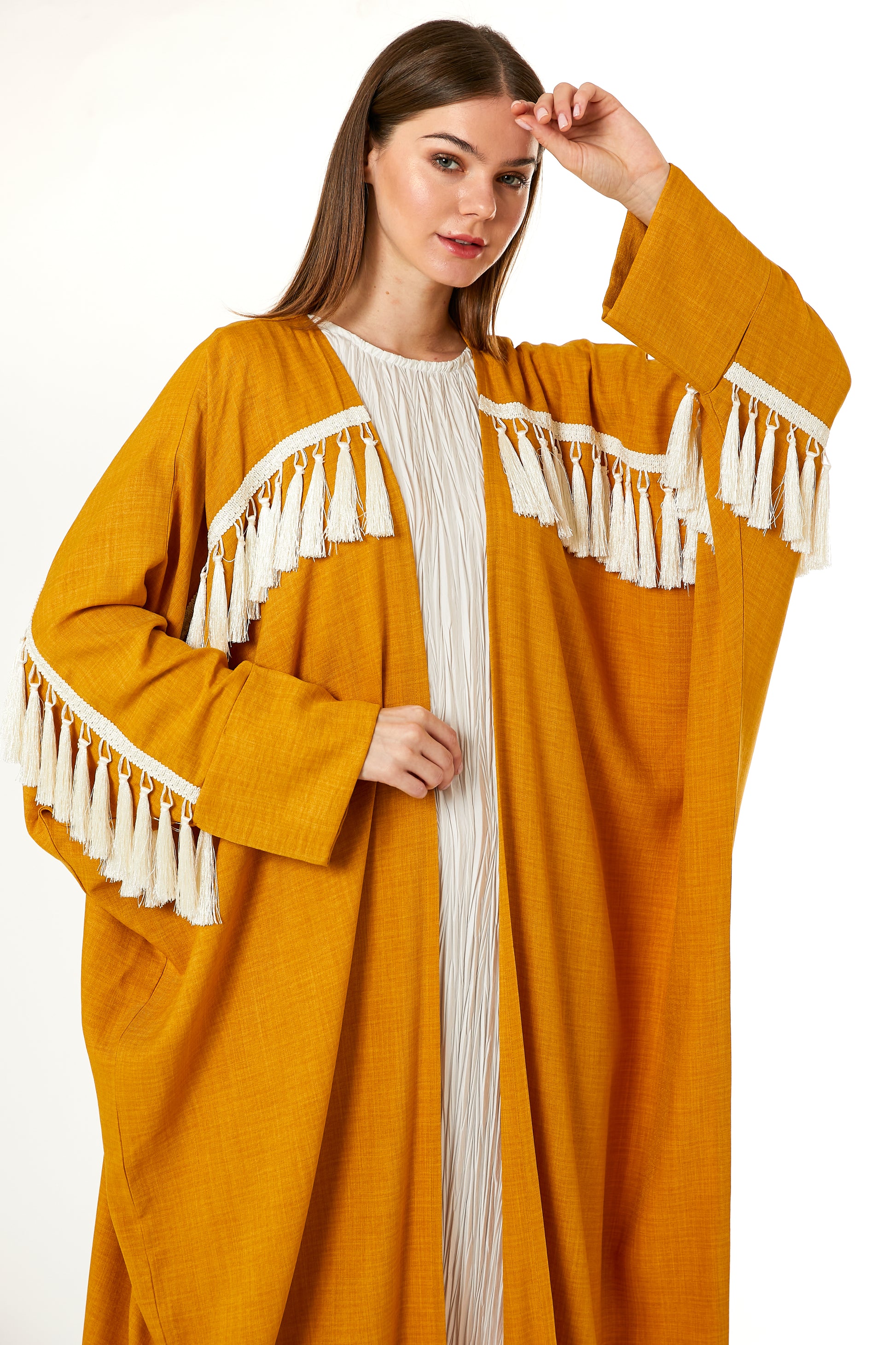 Copy of Rust Orange CEY Melange Abaya (8102830833891)