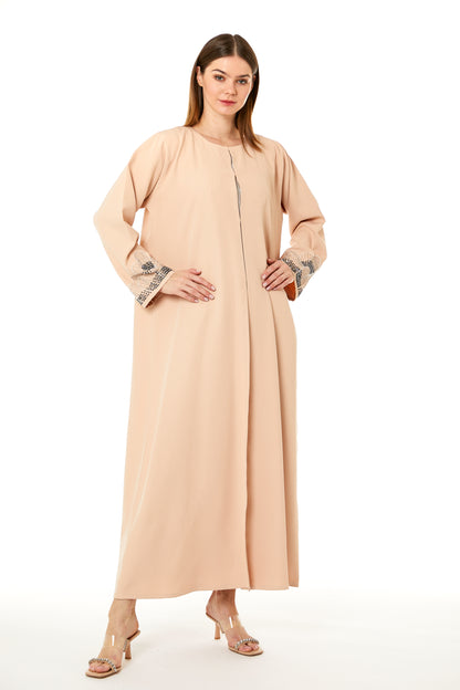 Copy of Dark Green Korean Nida Hand Embellished Abaya (8102838304995)