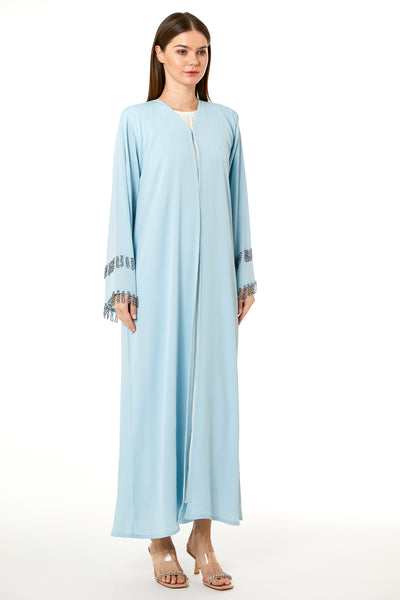Copy of Blue Melange Hand Embellished Abaya (8102846595299)