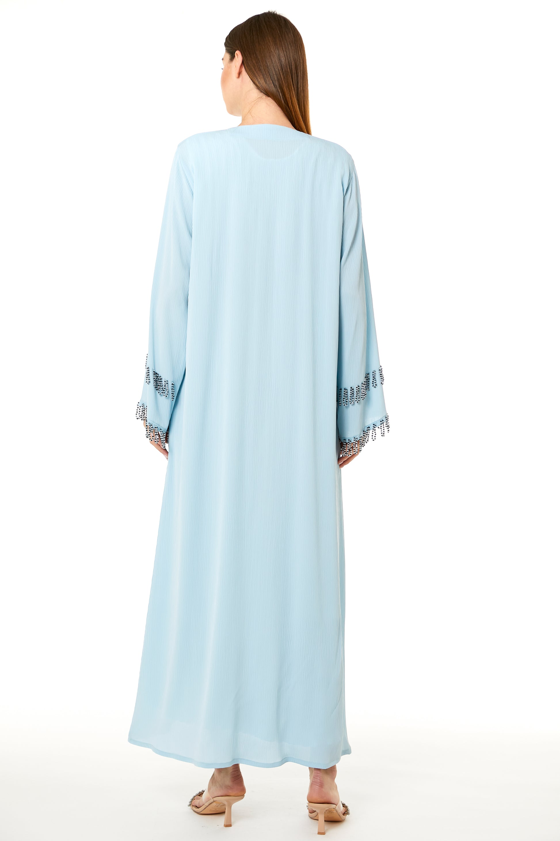 Copy of Blue Melange Hand Embellished Abaya (8102846595299)