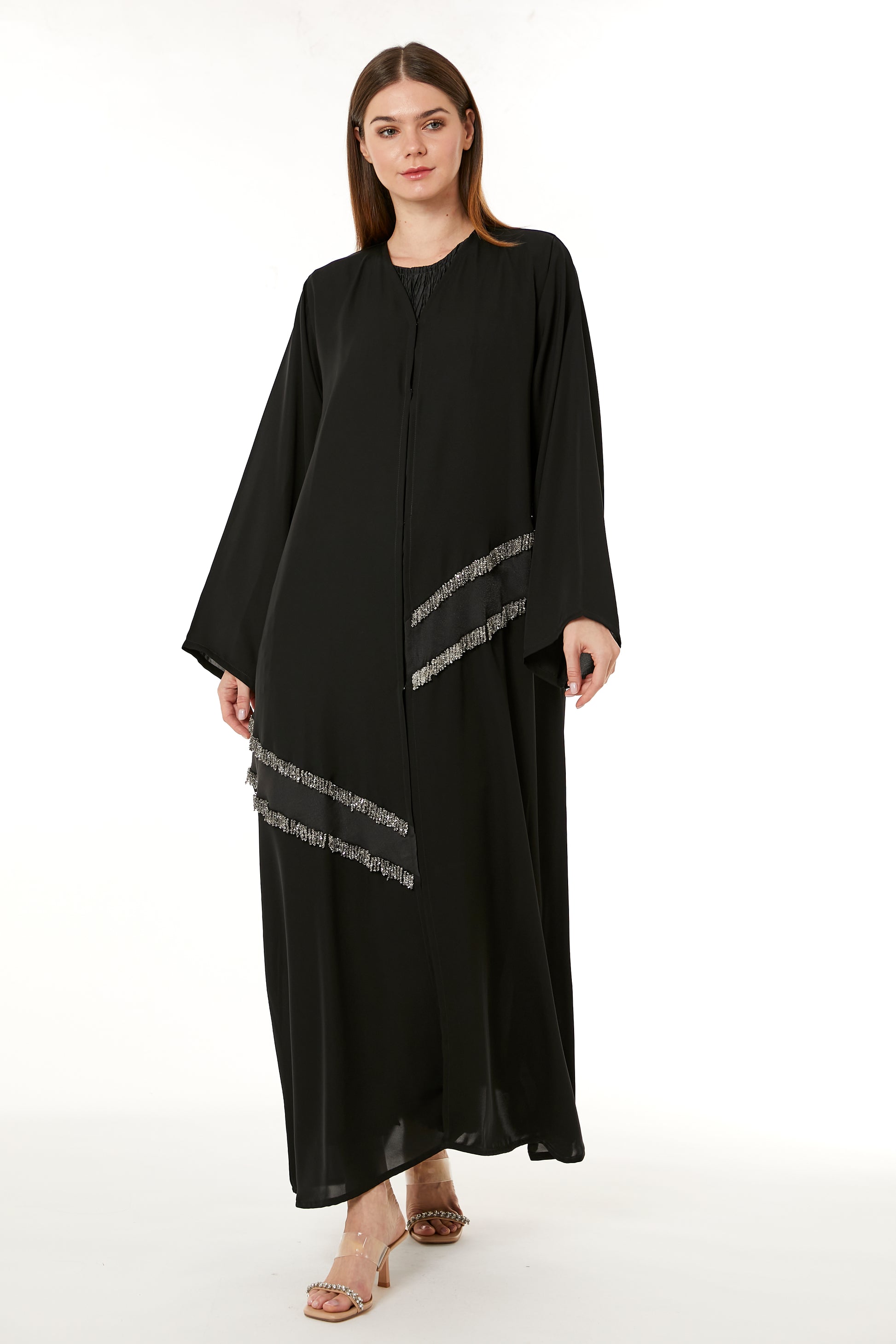 Copy of Grey Hand Embellished Abaya (8105231220963)