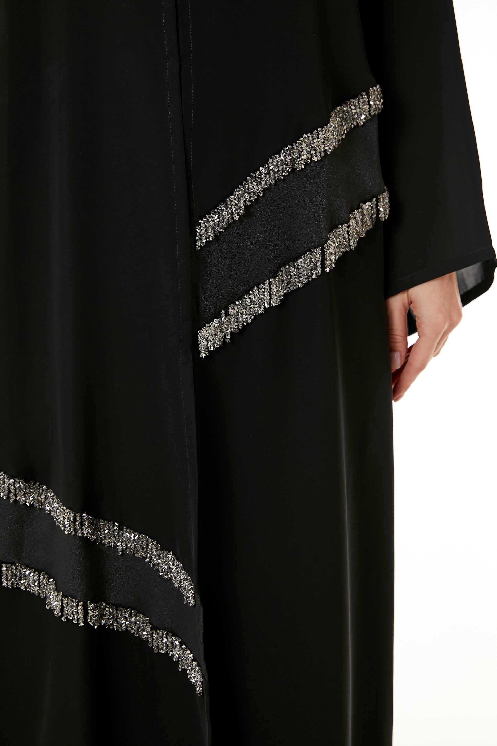 Copy of Grey Hand Embellished Abaya (8105231220963)