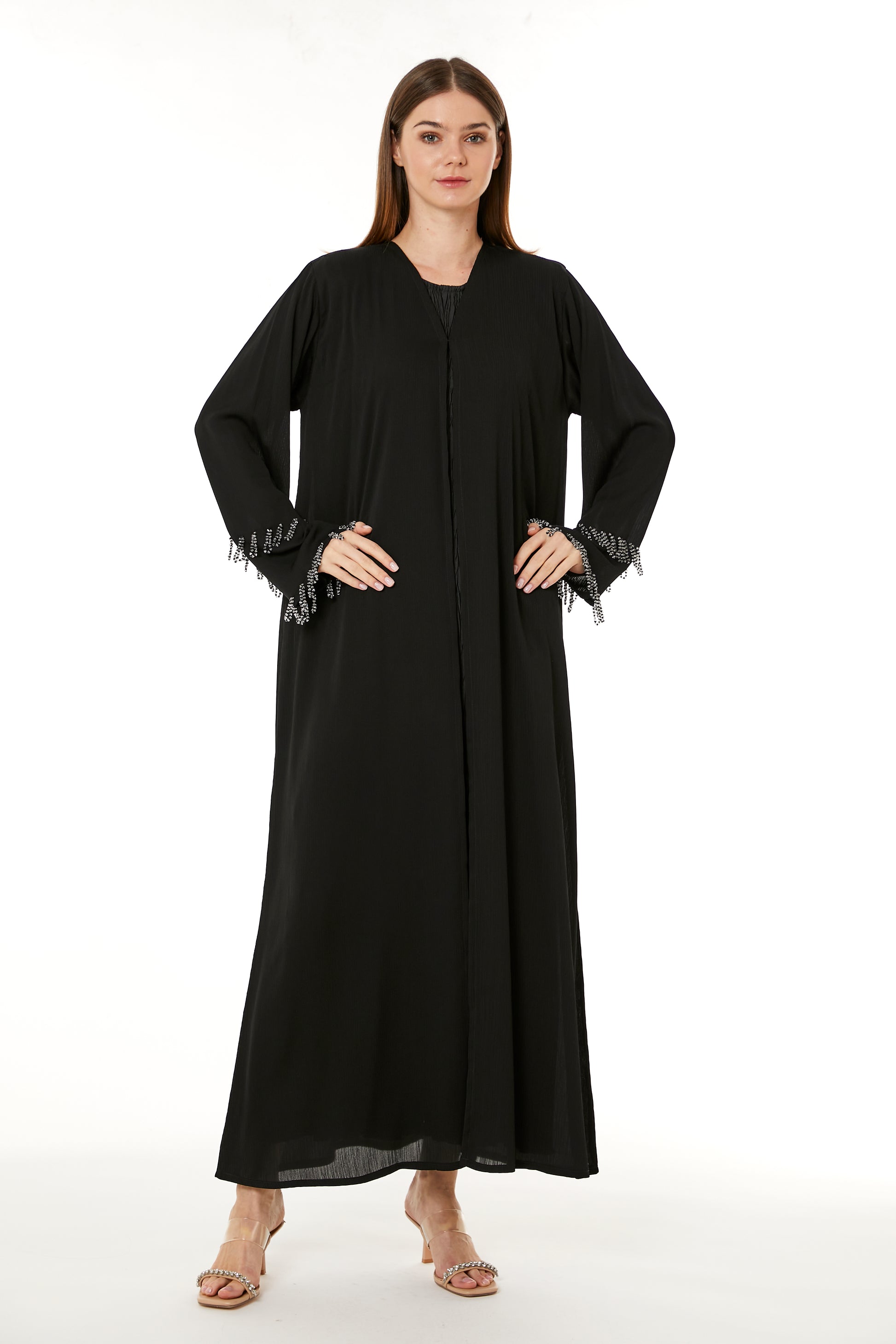 Copy of Dark Green Zoom Hand Embellished Abaya (8105240658147)