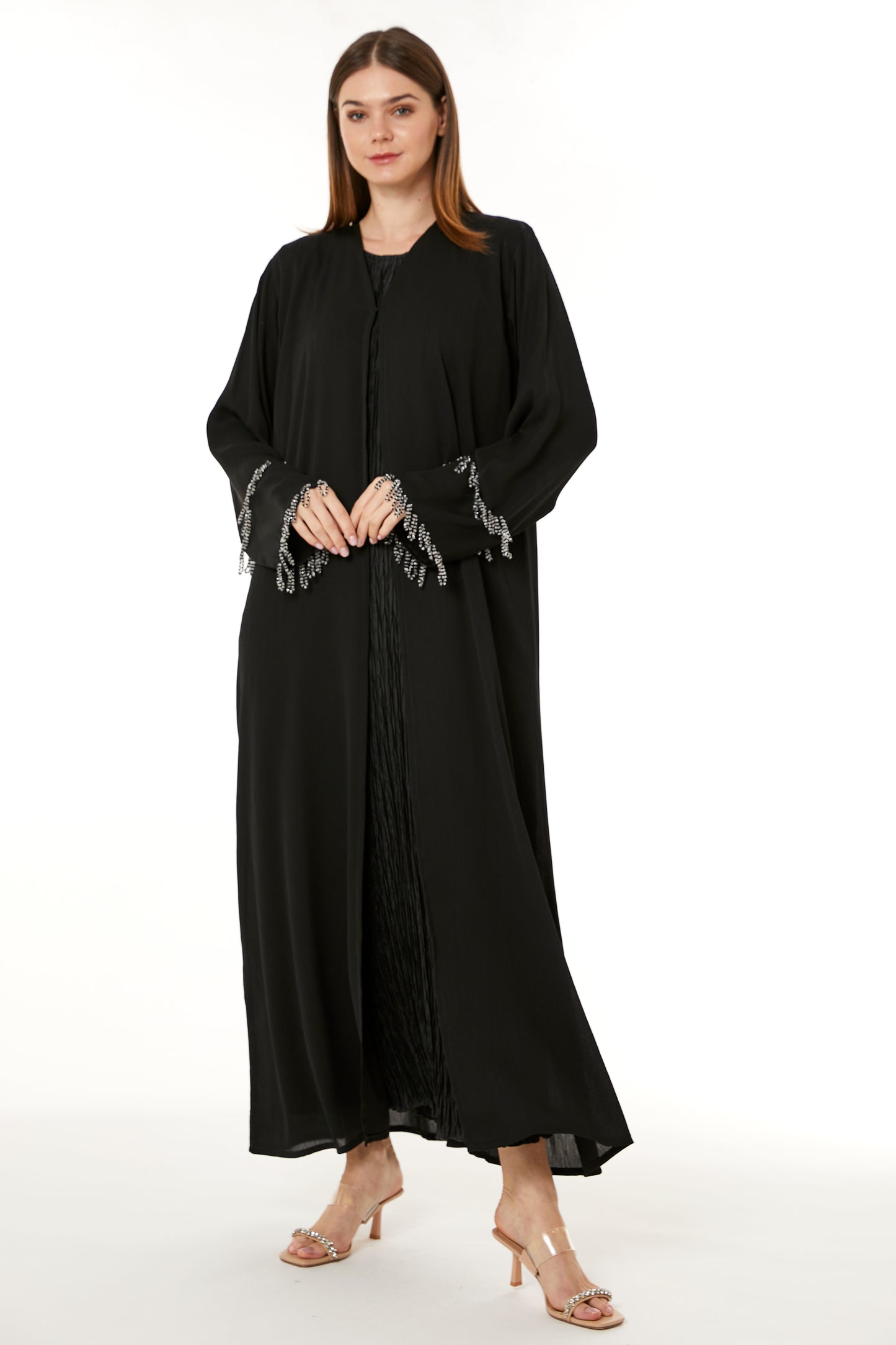 Copy of Dark Green Zoom Hand Embellished Abaya (8105240658147)