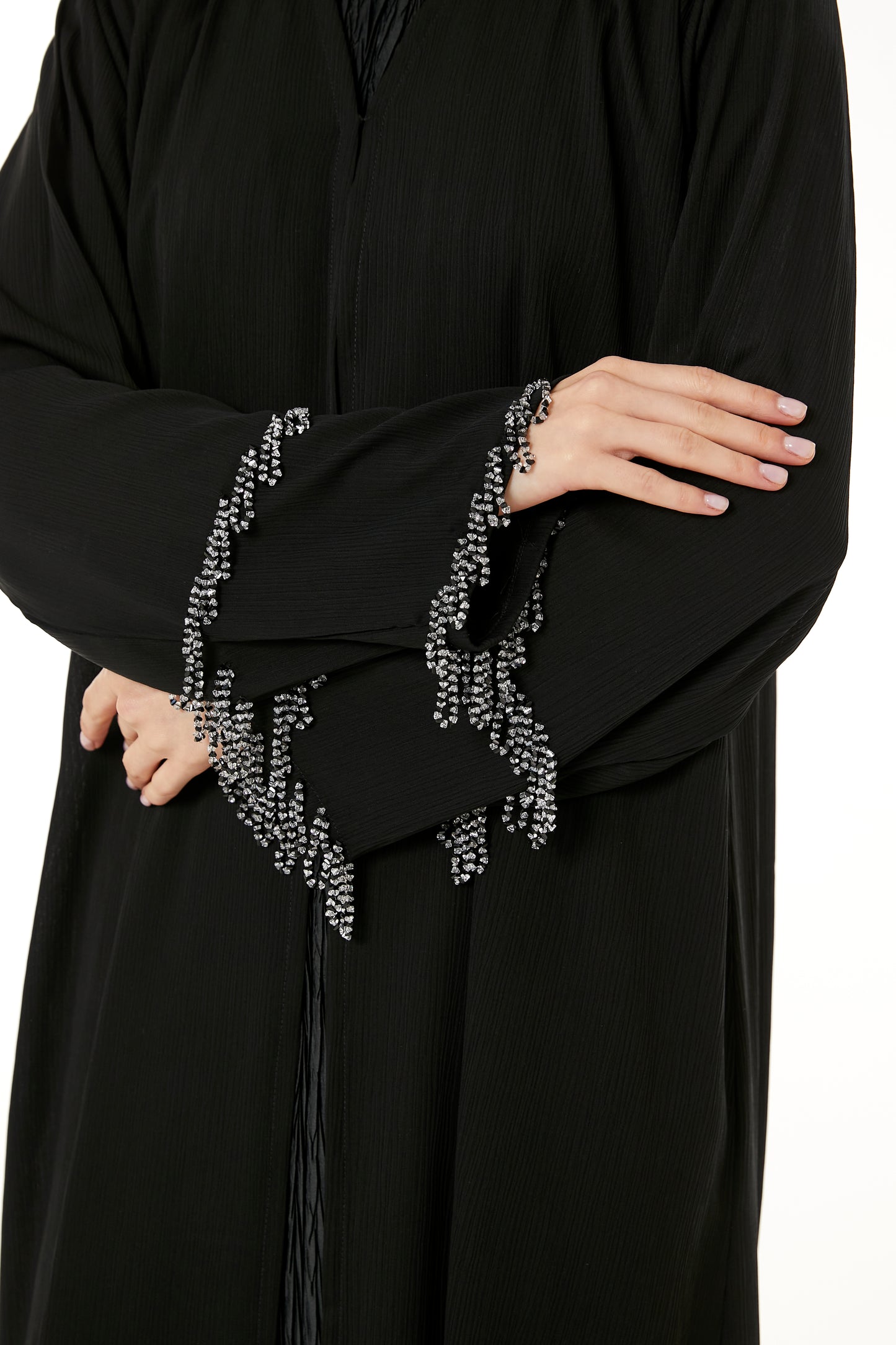 Copy of Dark Green Zoom Hand Embellished Abaya (8105240658147)