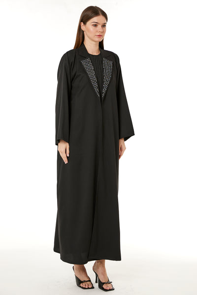 Copy of White Barbie Crepe Embroidered Abaya (8105253306595)