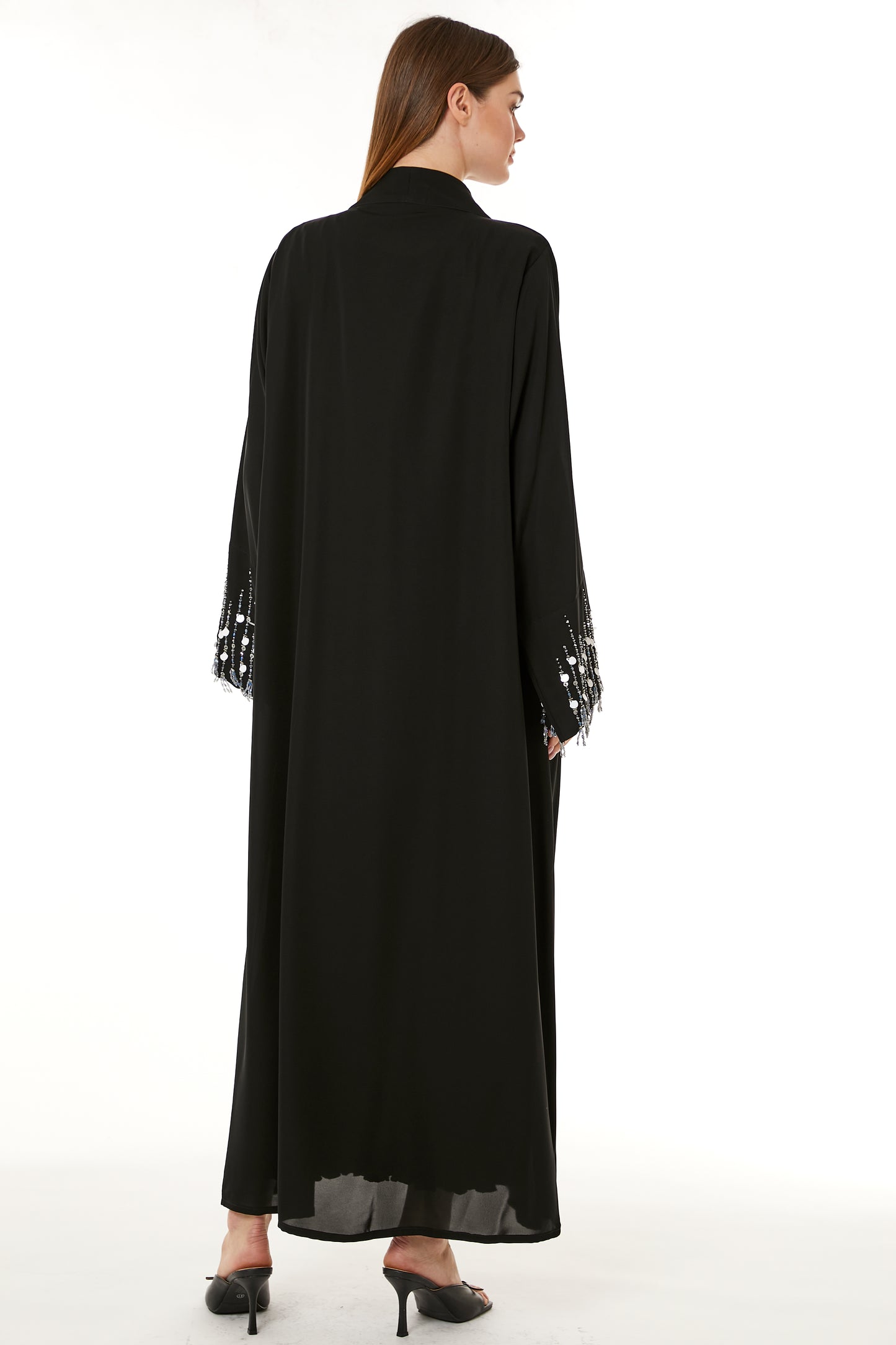 Copy of Blue Korean Nida Hand Embellished Abaya (8105256157411)