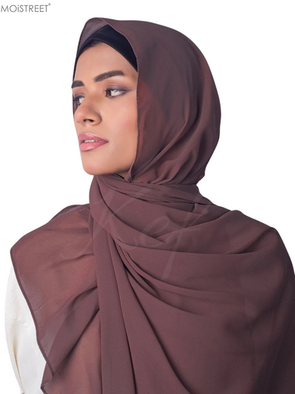 MOiSTREET Hijab Chiffon Brown (8843861459171)